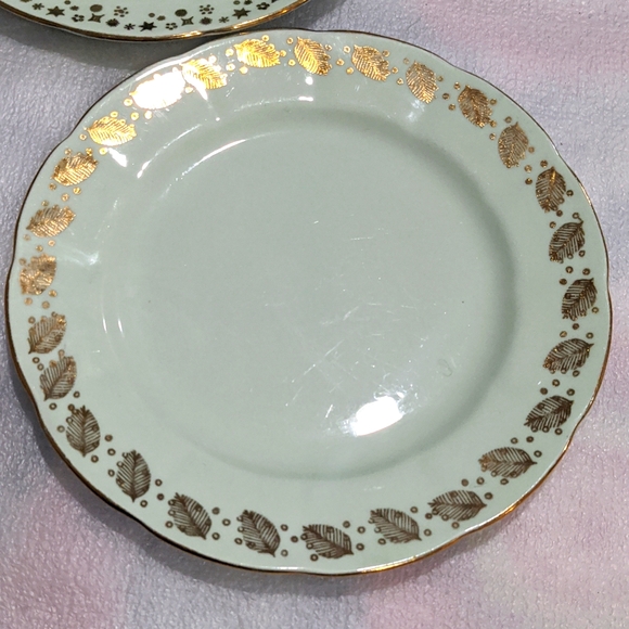 Glade green bone china small plates - Picture 2 of 7